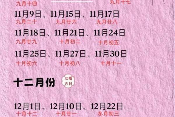 25年农历10月结婚吉日 25年10月结婚吉日