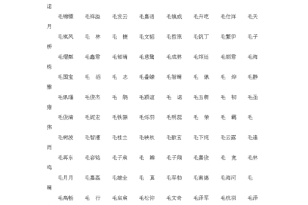 毛姓男孩名字大全-毛姓男孩起名字大全-毛姓名字大全姓名